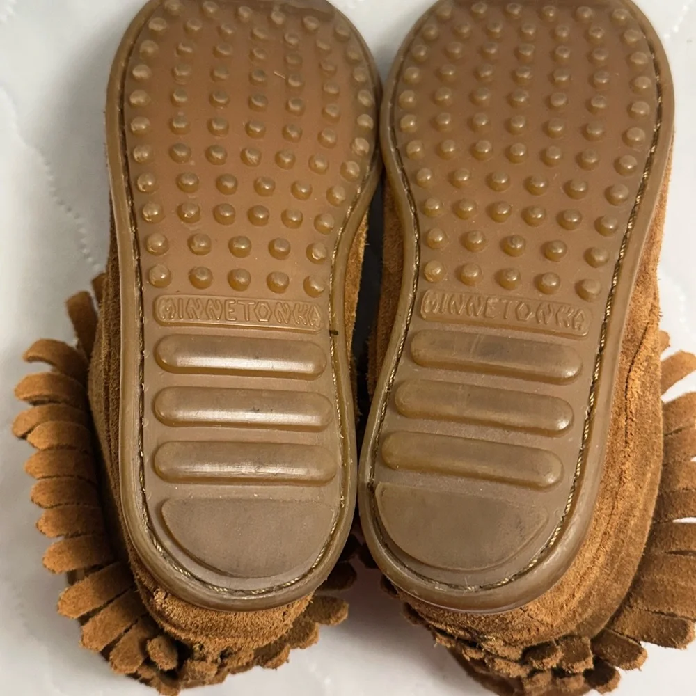 Minnetonka Kids Moccasins with Fringe